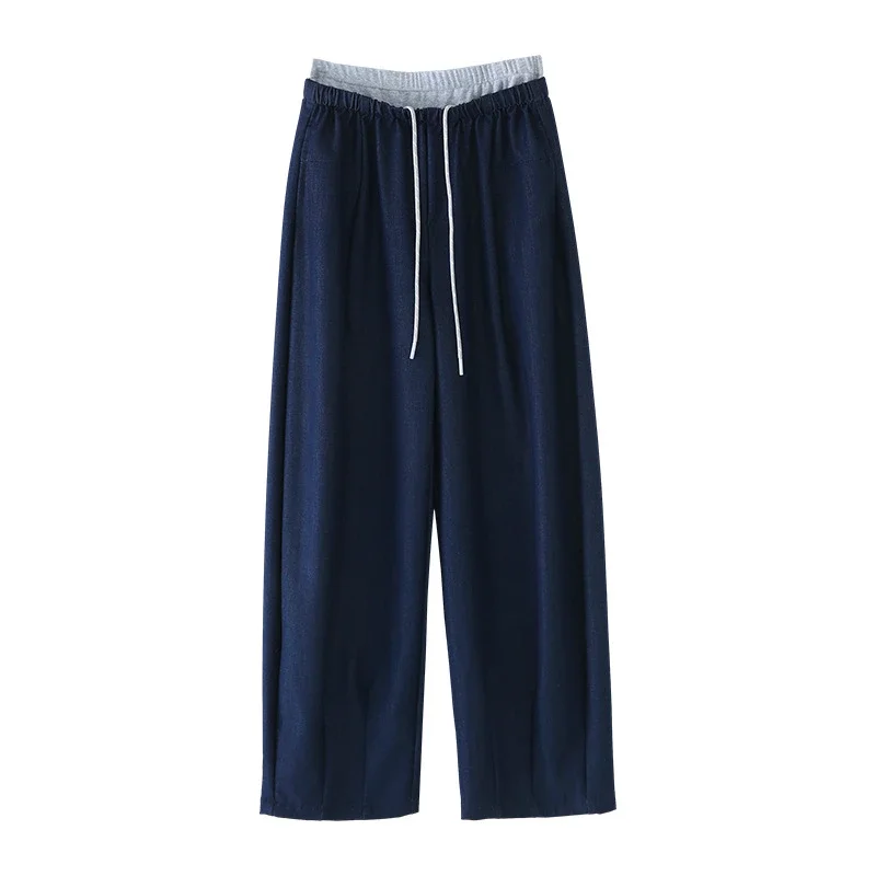 Women's Wide-Leg Jeans with Elastic Waist