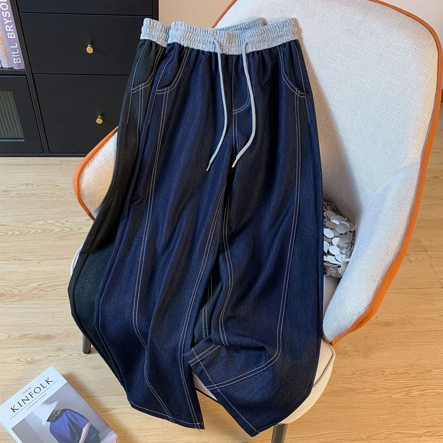 2025 Summer Tencel High-Waist Wide-Leg Pants