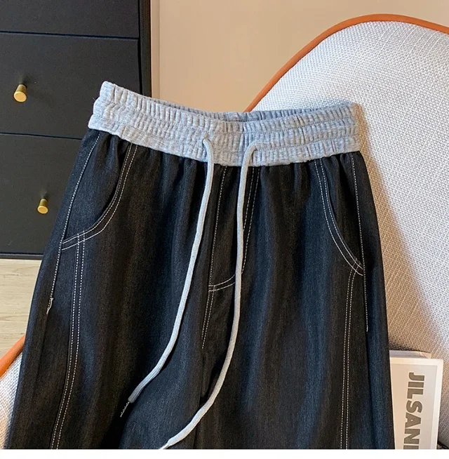 2025 Summer Tencel High-Waist Wide-Leg Pants Detail