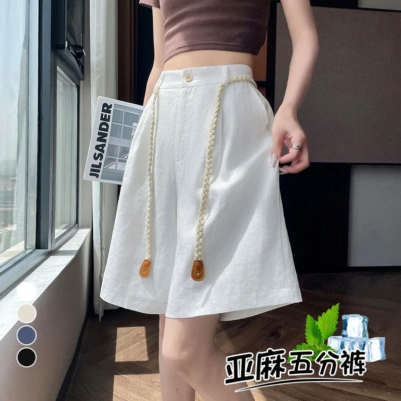 Lyocell Linen Shorts for Women