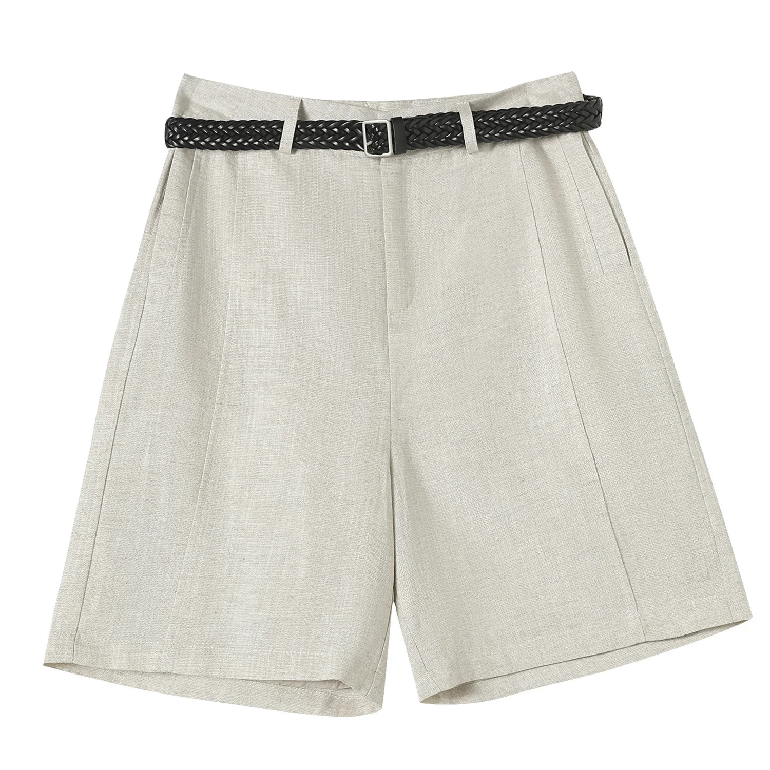 Japanese Retro Linen Suit Shorts for Women