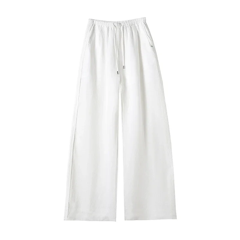 Linen Wide - Leg Pants for Women 2025 Summer
