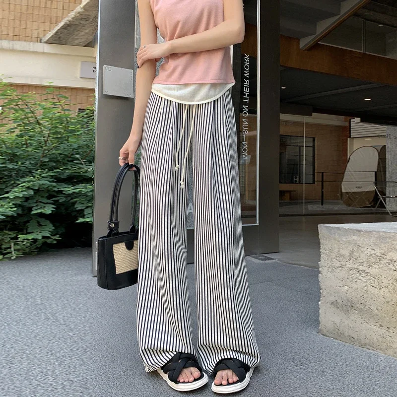 Women's 2025 High-Waist Loose Wide-Leg Pants