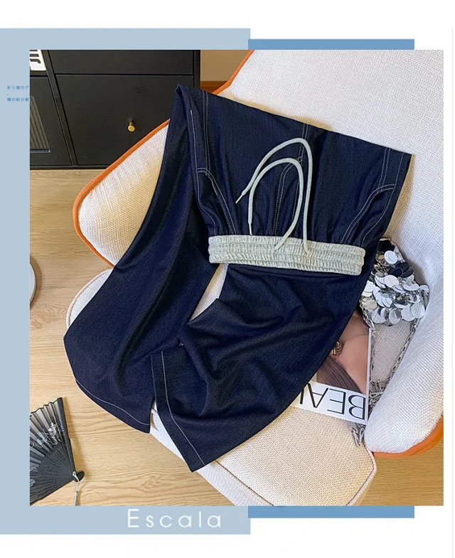 2025 Summer Tencel High-Waist Wide-Leg Pants Detail