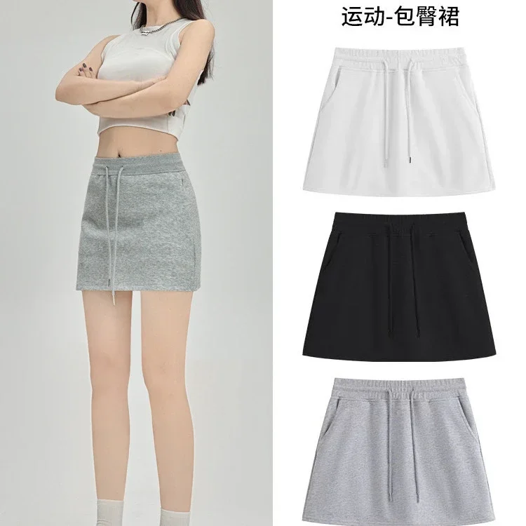 2025 Grey High - Waist A - Line Skirt for Women