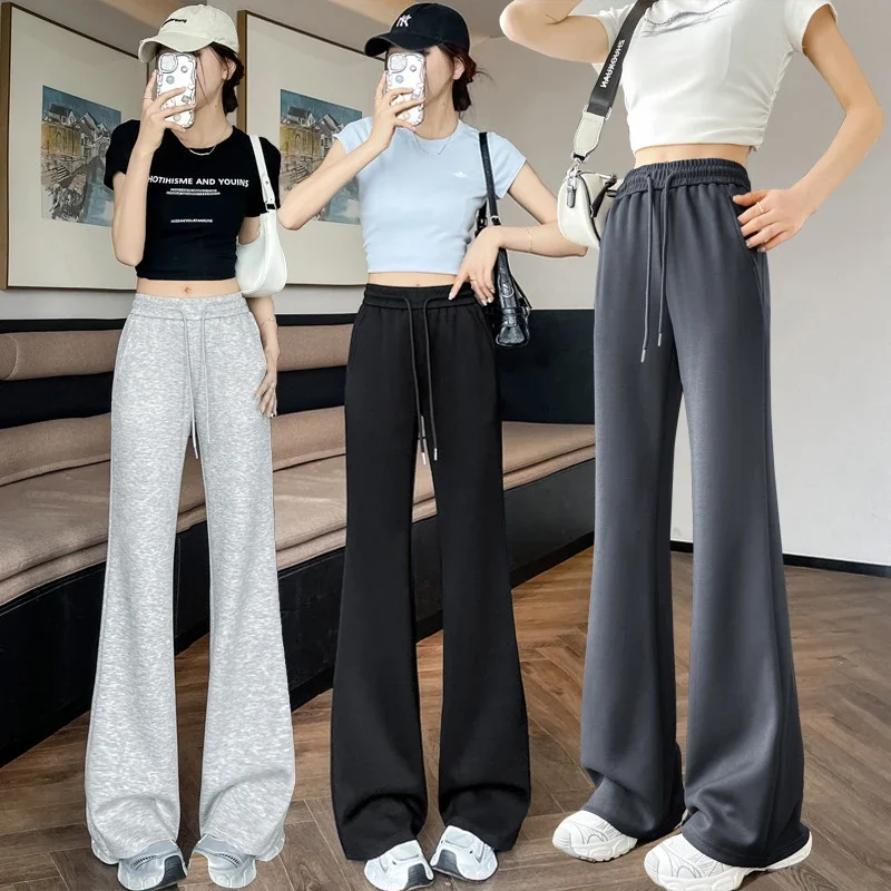 2025 Summer Ice Silk Flared Yoga Pants for Women