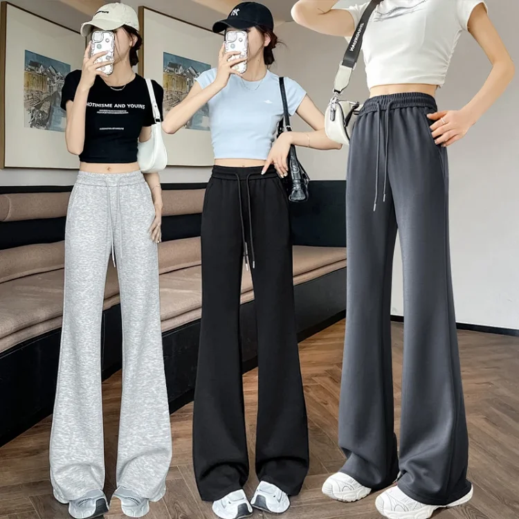 2025 Summer Ice Silk Flared Yoga Pants for Women
