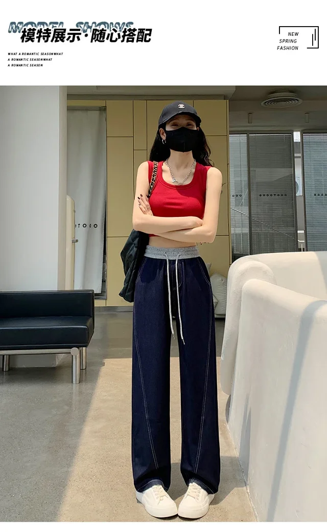Tencel Denim Straight Leg Pants 2025 Detail