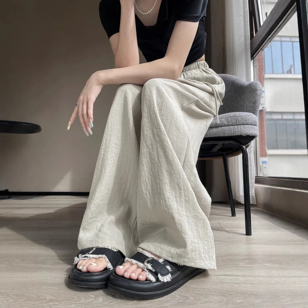 Women's Linen Wide-leg Pants
