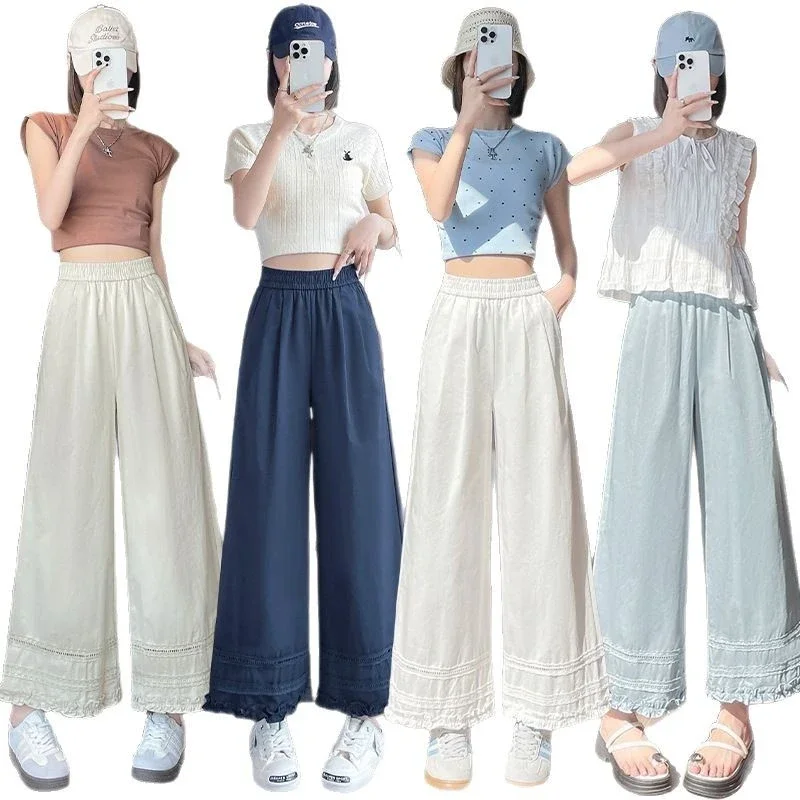 2025 Summer Lace Wide - Leg Capris for Women