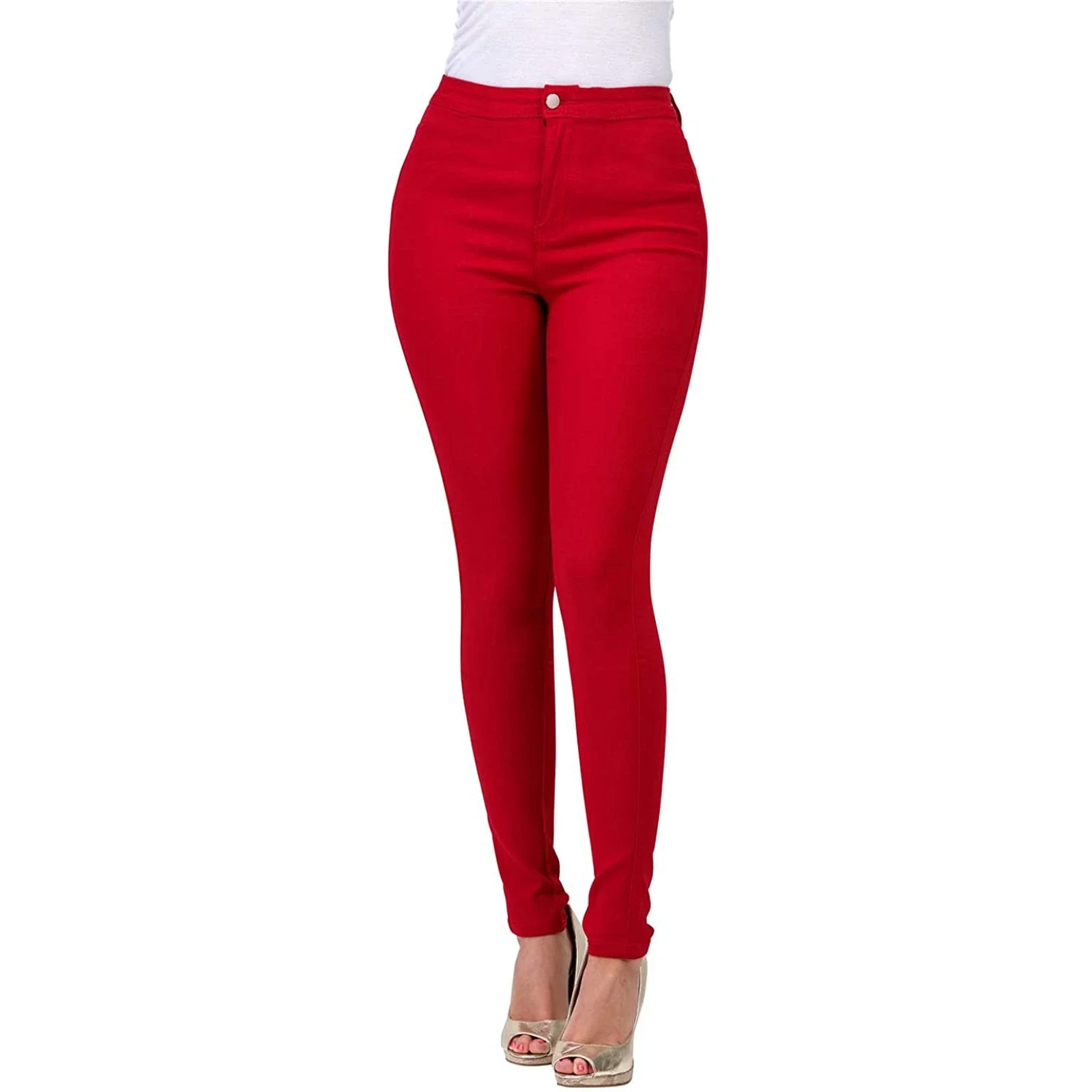TEMU Slim Fit Stretch Denim Pants for Women