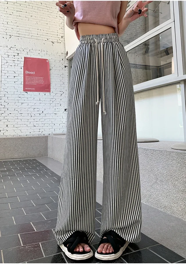 Women's 2025 High-Waist Loose Wide-Leg Pants Detail