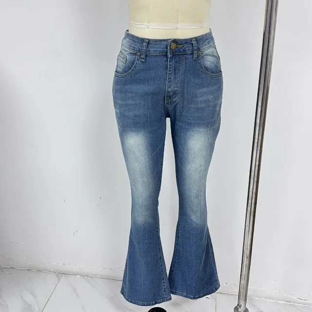Eaby High-waisted Butt-lifting Stretch Flare Jeans for Women Detail