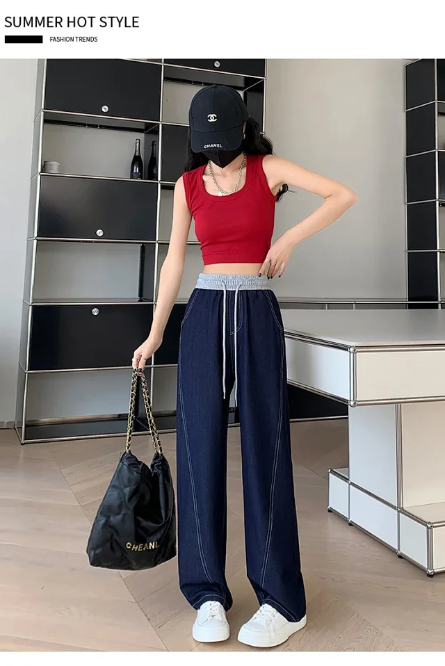 Tencel Denim Straight Leg Pants 2025 Detail