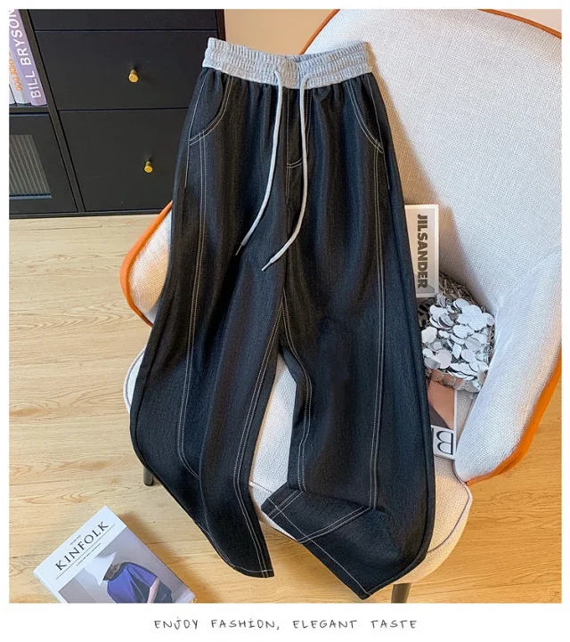 2025 Summer Tencel High-Waist Wide-Leg Pants Detail