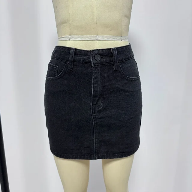Manufacturer Direct: TEMU/SpeedSell/Amazon Slim Fit Casual Stretch Denim Mini Skirt for Women Detail