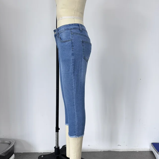 Women's Fashion Retro Slim Stretch Denim Jeans Detail