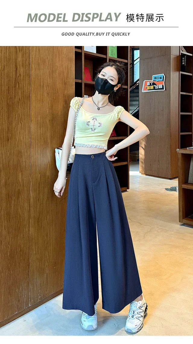 2025 Summer Tencel Wide - leg Pants for Women Detail