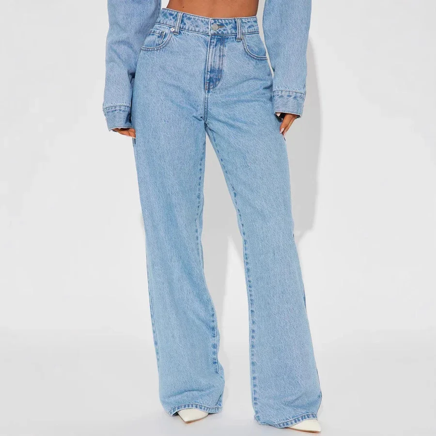 Women's Loose High - Waist Jeans