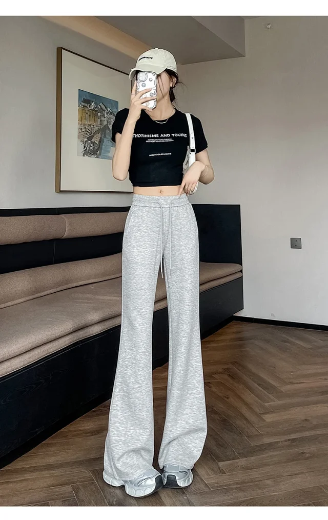 2025 Summer Ice Silk Flared Yoga Pants for Women Detail