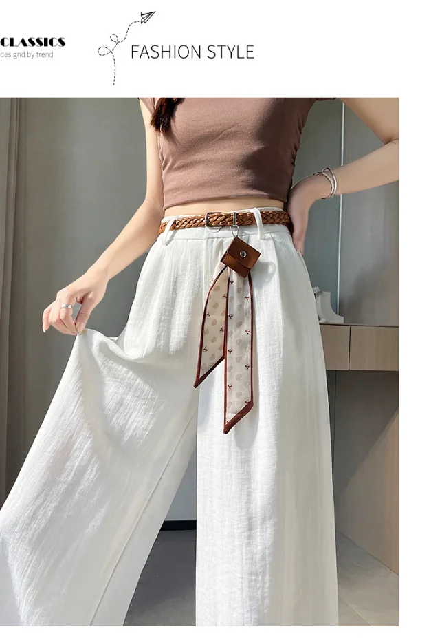 2025 Summer Linen Cropped Trousers Detail