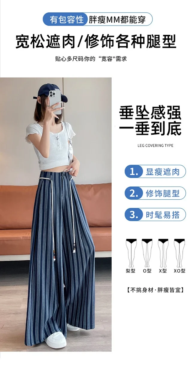 Linen Yamamoto Wide-leg Pants for Women Detail