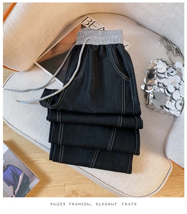 2025 Summer Tencel High-Waist Wide-Leg Pants Detail