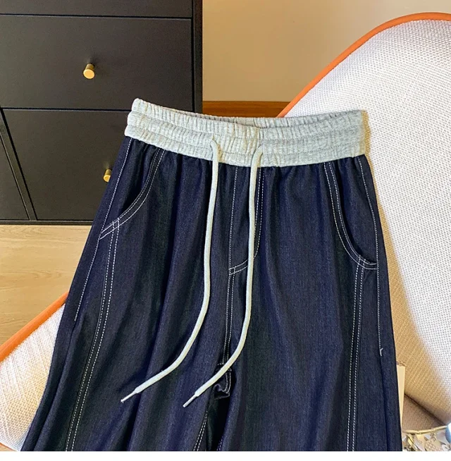 2025 Summer Tencel High-Waist Wide-Leg Pants Detail