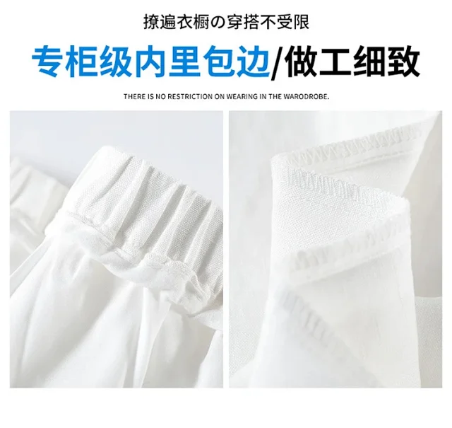 Linen Wide - Leg Pants for Women 2025 Summer Detail