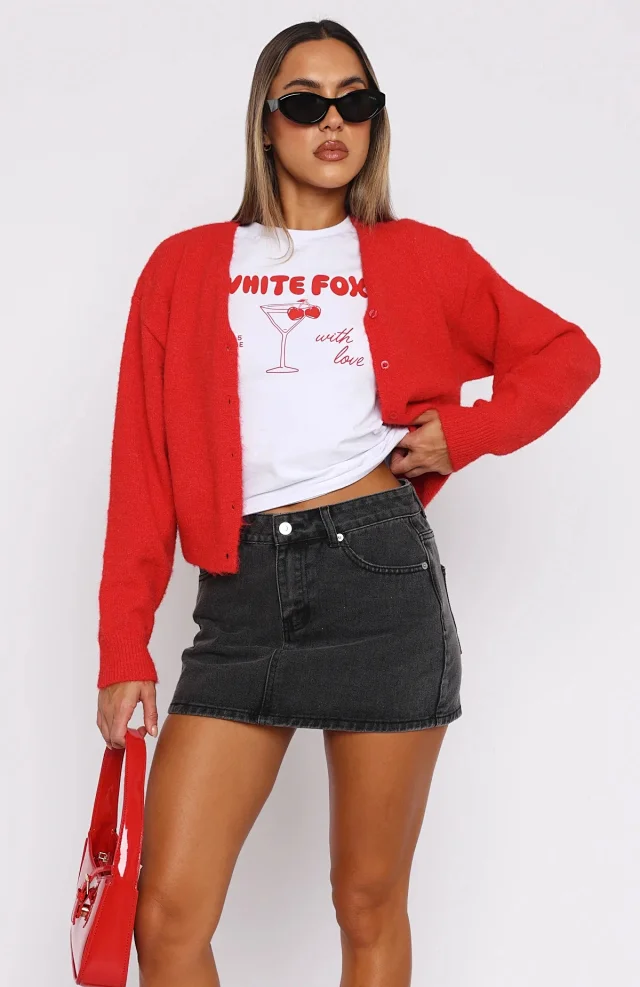 Vintage Slim Stretch Denim Mini Skirt for Women Detail