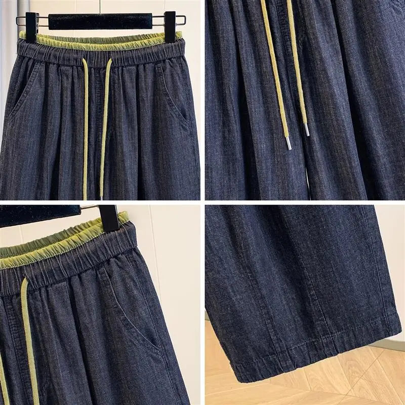 Loose Linen Granny Pants for Summer