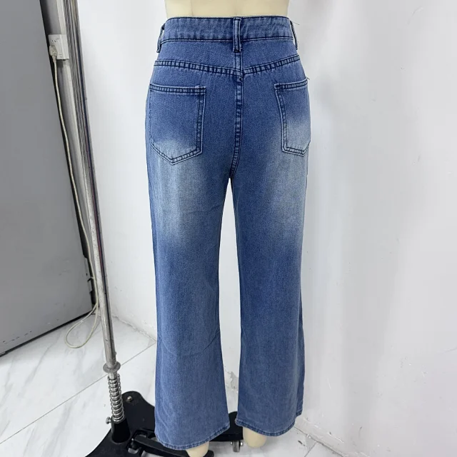 AliExpress Slimming High-waisted Non-stretch Jeans for Women Detail