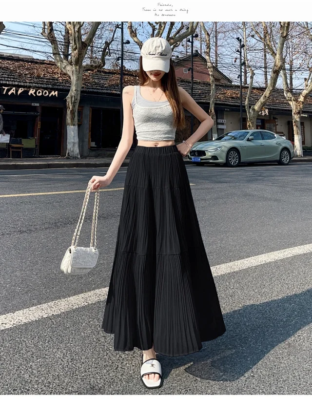 Purple Pleated Midi Skirt 2025 Spring/Summer Detail