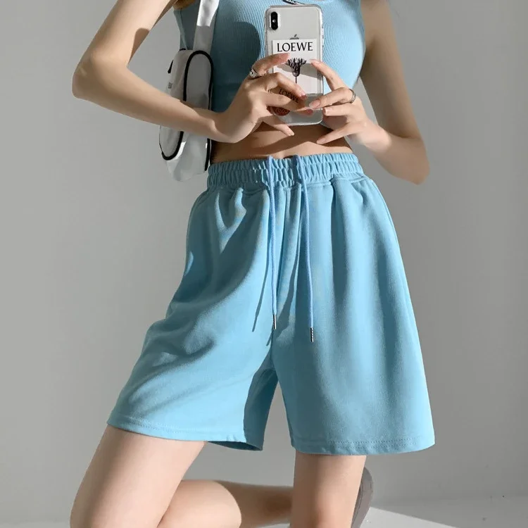 American Retro Wide-leg Casual Shorts