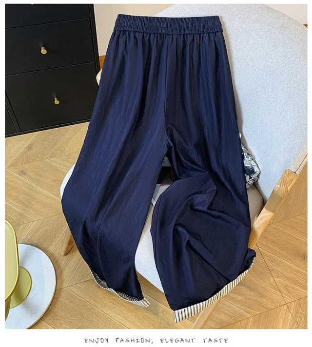 2025 Summer Ice Silk Wide-leg Pants for Petite Women Detail