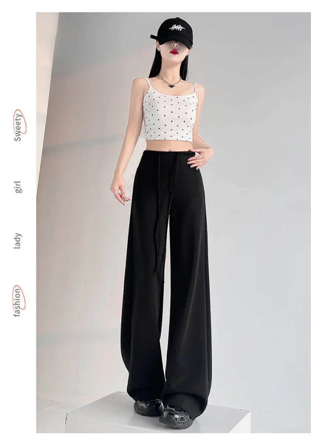 2025 Summer Thin High - Waist Straight Sport Pants Detail
