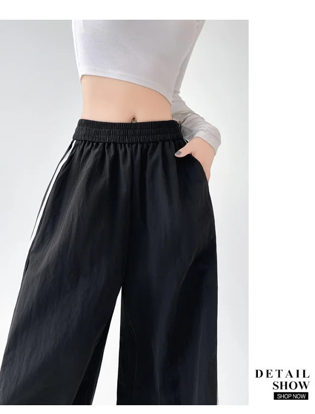 2025 Summer American Striped Cargo Pants for Women Detail
