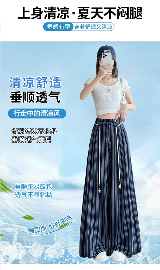 Linen Yamamoto Wide-leg Pants for Women Detail