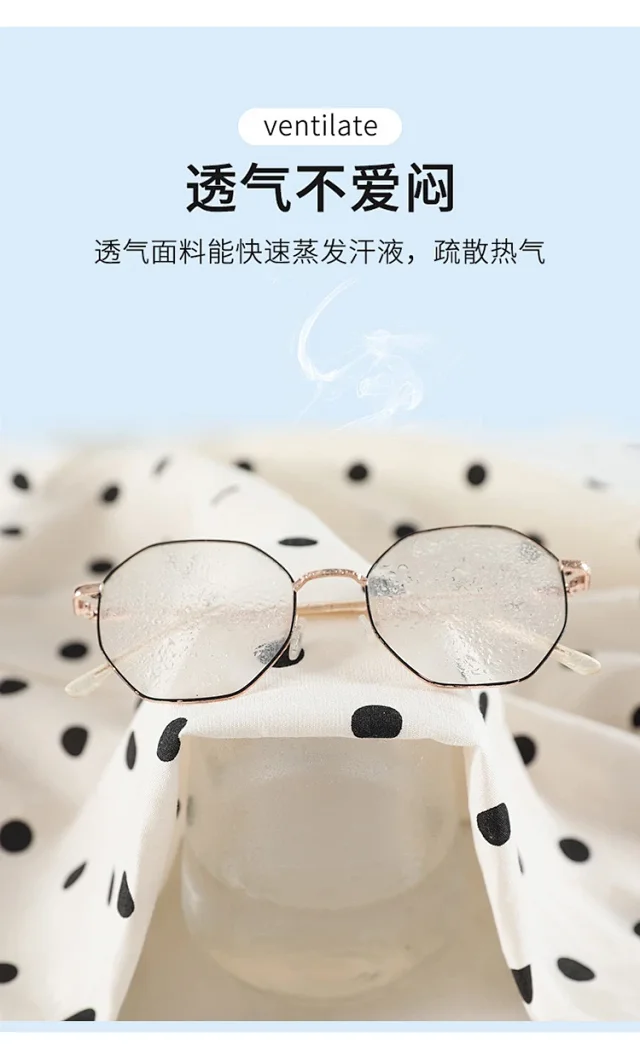 Women's Summer Ice Silk Polka Dot Cotton-Linen Pants Detail