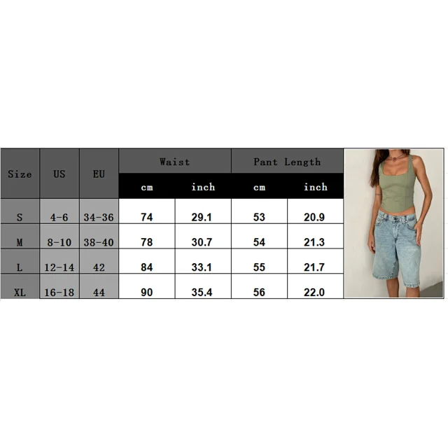 AliExpress Loose Non - Stretch Retro Denim Capris for Women Detail