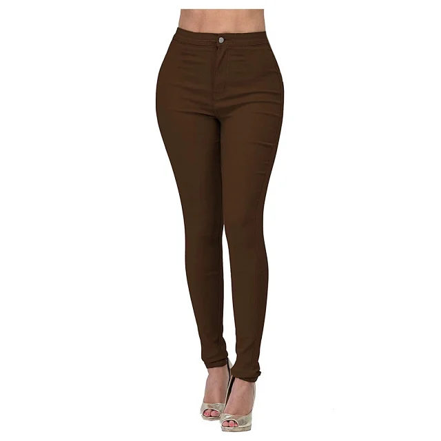 TEMU Slim Fit Stretch Denim Pants for Women Detail