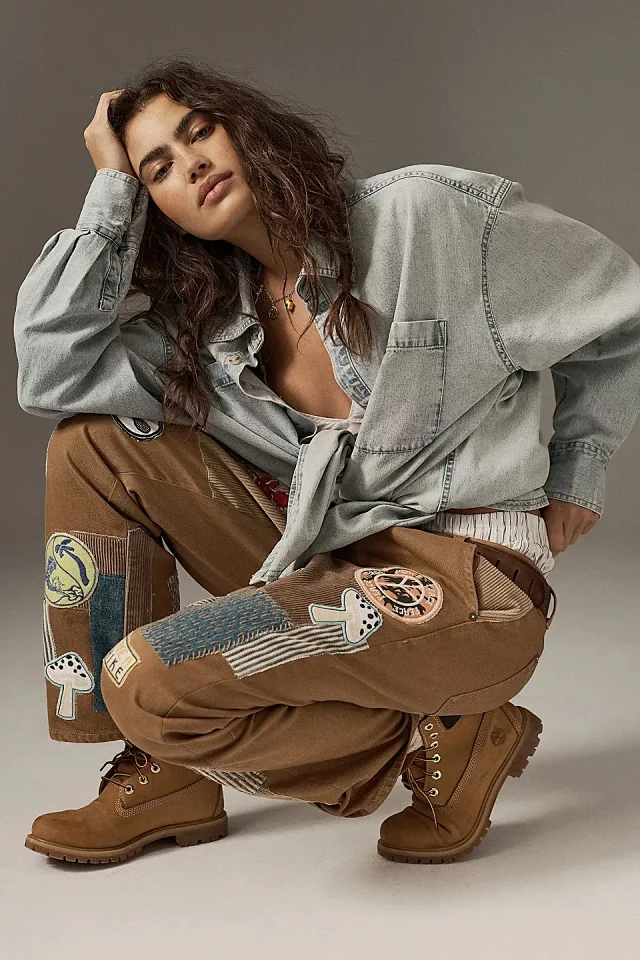 Amazon Hot Selling Loose Denim Shirt for Women Detail