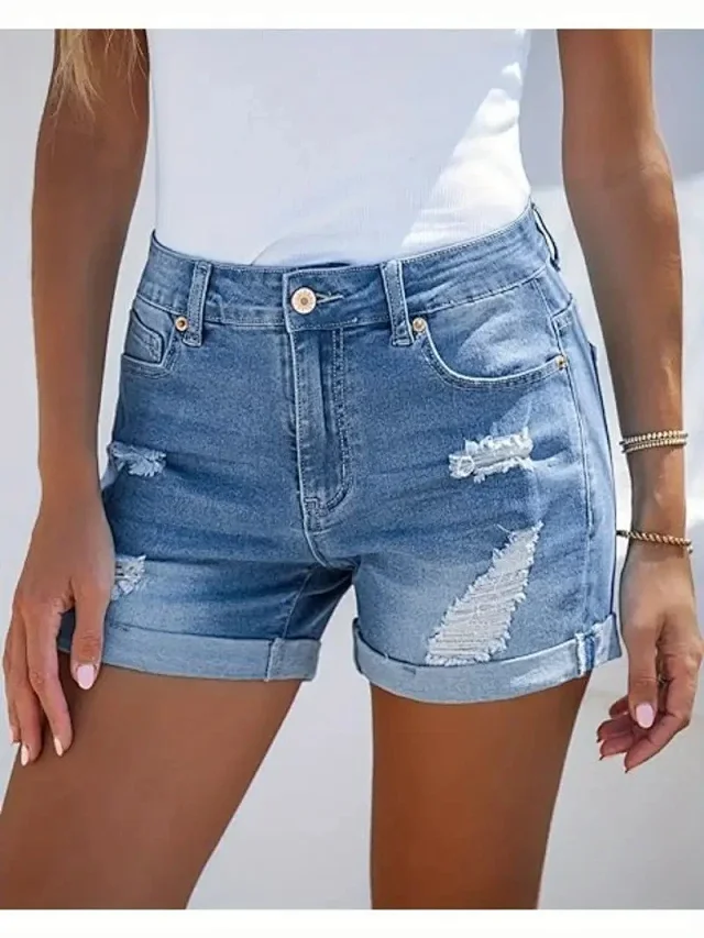 Amazon 2025 Summer Denim Shorts for Women Detail