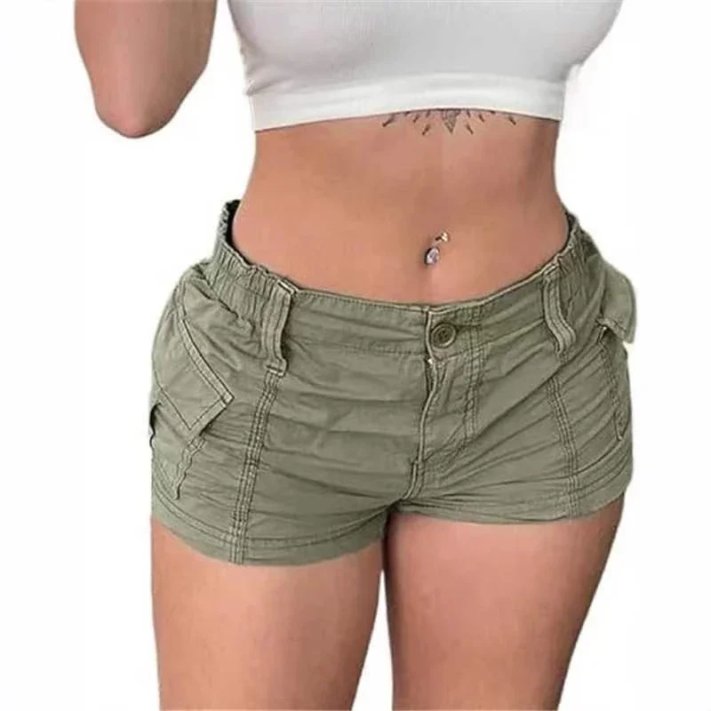 Women's Solid Workwear Denim Shorts