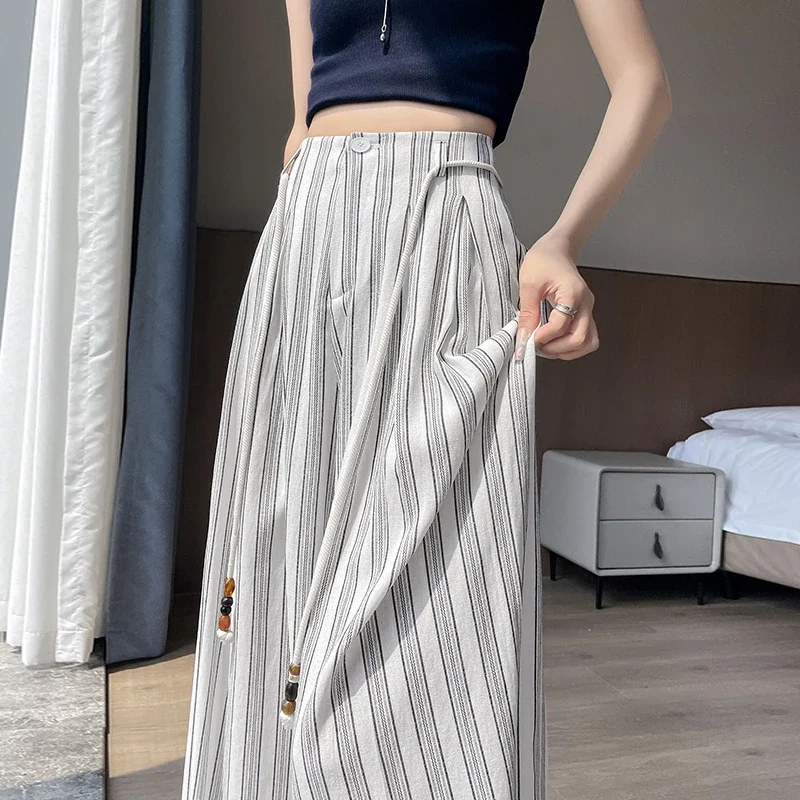 Linen Yamamoto Wide-leg Pants for Women