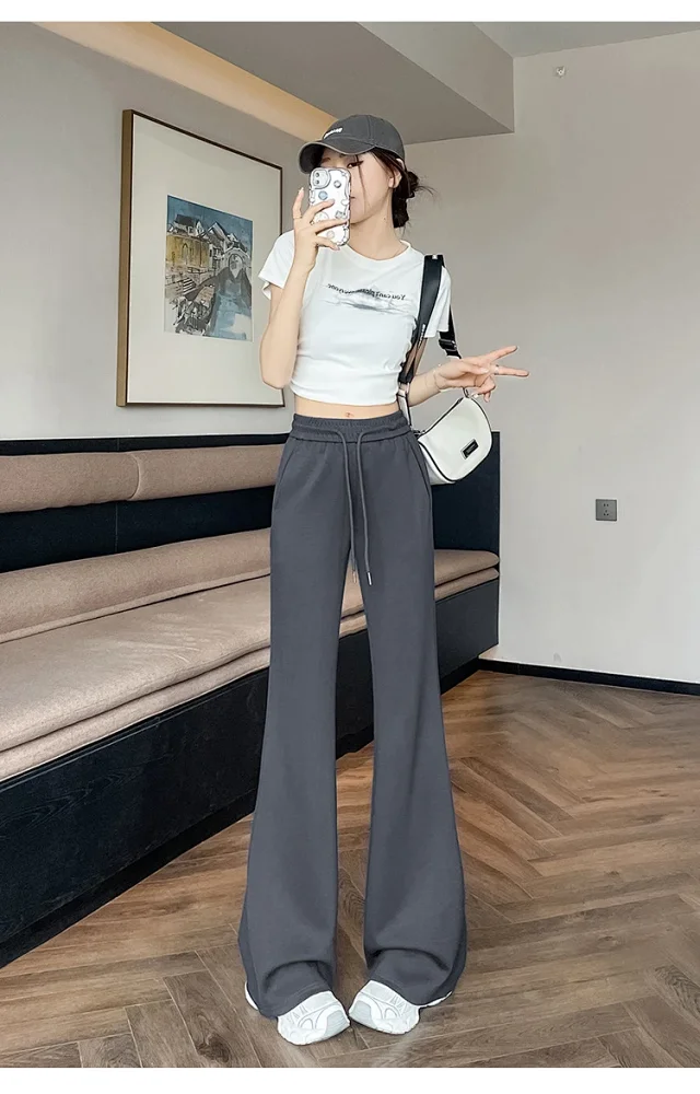 2025 Summer Ice Silk Flared Yoga Pants for Women Detail