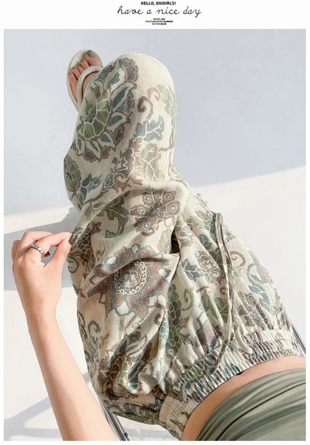 2025 Summer Ice Silk Linen Wide-Leg Pants Detail