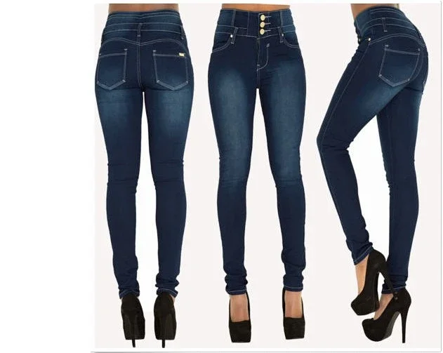 High-waisted Stretch Slimming Jeans (Plus Size) Detail