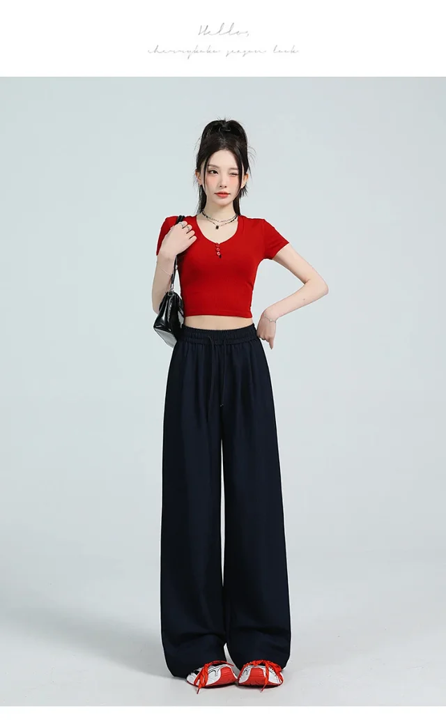 Lazy Style Ice Silk Sunscreen Yamamoto Pants Detail
