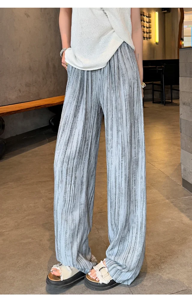 2025 Summer Tie - Dye Wide - Leg Pants Detail
